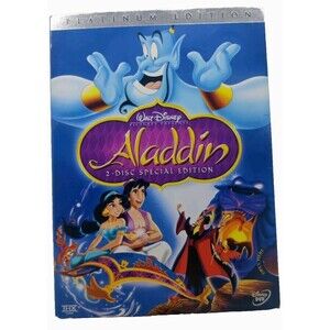 Disney Aladdin Platinum Edition DVD 2004 2-Disc Set Special Edition With Sleeve